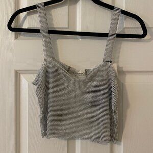 Rhinestone Crop Top